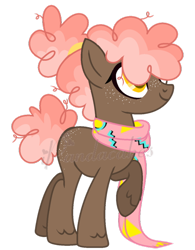 Size: 540x693 | Tagged: safe, artist:ipandacakes, oc, parent:cheese sandwich, parent:pinkie pie, parents:cheesepie, species:earth pony, species:pony, clothing, offspring, scarf, simple background, solo, transparent background