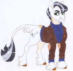 Size: 3069x2956 | Tagged: safe, artist:frozensoulpony, oc, oc:ivory alloys, parent:maud pie, parent:mudbriar, parents:maudbriar, species:earth pony, species:pony, high res, male, offspring, solo, stallion, traditional art