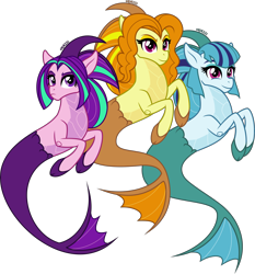 Size: 3727x4000 | Tagged: safe, artist:orin331, character:adagio dazzle, character:aria blaze, character:sonata dusk, species:siren, my little pony:equestria girls, cloven hooves, colored hooves, cute, digital art, female, reformed, simple background, smiling, the dazzlings, transparent background, trio