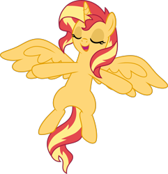 Size: 4340x4500 | Tagged: safe, artist:limedazzle, character:sunset shimmer, species:alicorn, species:pony, absurd resolution, alicornified, female, race swap, shimmercorn, simple background, solo, transparent background, vector