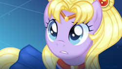 Size: 4444x2500 | Tagged: safe, artist:limedazzle, species:earth pony, species:pony, episode:scare master, g4, my little pony: friendship is magic, celena, clothing, digital art, female, mare, sailor moon, sailor moon redraw meme, serena tsukino, solo, tsukino usagi, wrong eye color