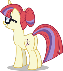 Size: 3554x4000 | Tagged: safe, artist:orin331, character:moondancer, species:pony, species:unicorn, alternate hairstyle, butt, creepy, creepy smile, female, glasses, grin, mare, plot, simple background, smiling, solo, transparent background