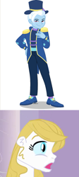 Size: 789x1759 | Tagged: safe, artist:limedazzle, editor:jdueler11, character:prince blueblood, character:trixie, ship:bluetrix, my little pony:equestria girls, clothing, equestria girls-ified, equestria guys, female, hat, magician outfit, male, princess bluebelle, rule 63, shipping, simple background, straight, top hat, transparent background, tristan