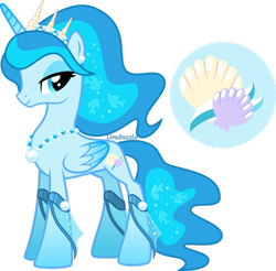 Size: 1920x1890 | Tagged: safe, artist:limedazzle, oc, oc:sea pearl, species:alicorn, species:pony, g4, female, mare, simple background, solo, transparent background