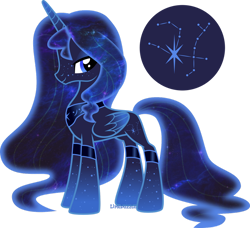 Size: 1280x1165 | Tagged: safe, artist:limedazzle, oc, oc:starlet andromeda, species:alicorn, species:pony, g4, constellation, female, mare, simple background, solo, transparent background