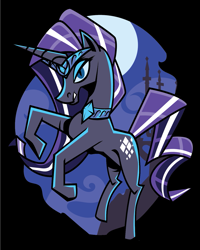 Size: 1201x1500 | Tagged: safe, artist:samoht-lion, idw, character:nightmare rarity, character:rarity, species:pony, species:unicorn, g4