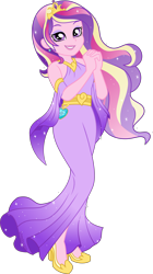 Size: 2520x4500 | Tagged: safe, artist:limedazzle, kotobukiya, character:princess cadance, species:eqg human, g4, my little pony:equestria girls, absurd resolution, clothing, dress, female, palindrome get, princess outfit, simple background, smiling, solo, transparent background