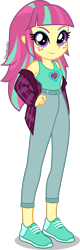 Size: 1445x4500 | Tagged: safe, artist:limedazzle, part of a set, character:sour sweet, species:eqg human, g4, my little pony:equestria girls, absurd resolution, alternate hairstyle, casual, clothing, female, freckles, pants, shirt, simple background, solo, transparent background