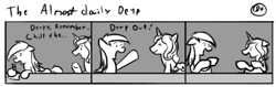 Size: 802x253 | Tagged: safe, artist:tetrapony, character:derpy hooves, species:pegasus, species:pony, comic:the daily derp, comic, female, mare, microphone, the almost daily derp
