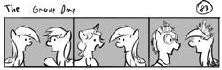 Size: 802x253 | Tagged: safe, artist:tetrapony, character:derpy hooves, species:pegasus, species:pony, comic:the daily derp, comic, female, mare, the group derp