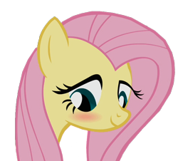 Size: 716x647 | Tagged: safe, artist:kuren247, character:fluttershy, blushing, female, portrait, simple background, solo, transparent background, vector