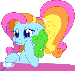 Size: 2080x1973 | Tagged: safe, artist:colossalstinker, character:rainbow dash, character:rainbow dash (g3), g3.5, computer, crying