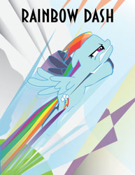 Size: 612x792 | Tagged: safe, artist:samoht-lion, character:rainbow dash, species:pegasus, species:pony, art deco, female, mare, ponified, solo, the rocketeer