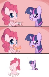 Size: 750x1170 | Tagged: safe, artist:solar-slash, character:pinkie pie, character:twilight sparkle, chibi, comic, fire