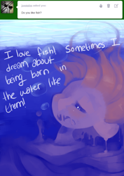 Size: 638x900 | Tagged: dead source, safe, artist:dhui, character:pinkie pie, fish, tired pie, underwater