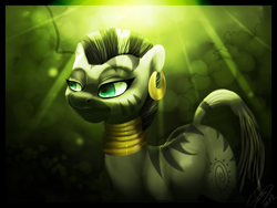 Size: 1024x768 | Tagged: dead source, safe, artist:imalou, character:zecora, species:pony, species:zebra, female, mare, solo