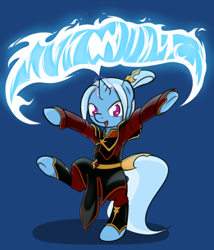 Size: 722x843 | Tagged: safe, artist:theparagon, character:trixie, species:pony, species:unicorn, avatar the last airbender, azula, crossover, female, mare, solo