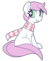 Size: 517x598 | Tagged: safe, artist:mewball, oc, oc only, oc:candy prancer, clothing, scarf, wingding eyes