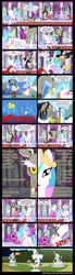 Size: 2000x7204 | Tagged: safe, artist:mlp-silver-quill, character:discord, character:princess celestia, ship:dislestia, episode:hearts and hooves day, g4, my little pony: friendship is magic, blushing, cake, comic, discord being discord, female, male, petrification, prank, red dress, shipping, statue, straight, worth it