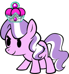 Size: 400x430 | Tagged: safe, artist:magerblutooth, character:diamond tiara, crossover, female, paper, paper mario, paper mario: sticker star, paper pony, royal stickers, solo