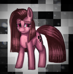 Size: 633x647 | Tagged: safe, artist:mewball, character:pinkamena diane pie, character:pinkie pie, species:earth pony, species:pony, g4, abstract background, crying, female, mare, photoshop, sad, simple background, solo