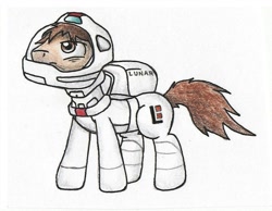 Size: 828x644 | Tagged: safe, artist:whitepone, astronaut, crossover, moon(film), ponified, space suit