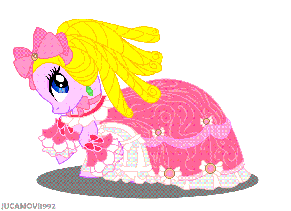 Size: 1000x727 | Tagged: safe, artist:jucamovi1992, animated, marie antoinette, ponified, run cycle, running, solo, the rose of versailles