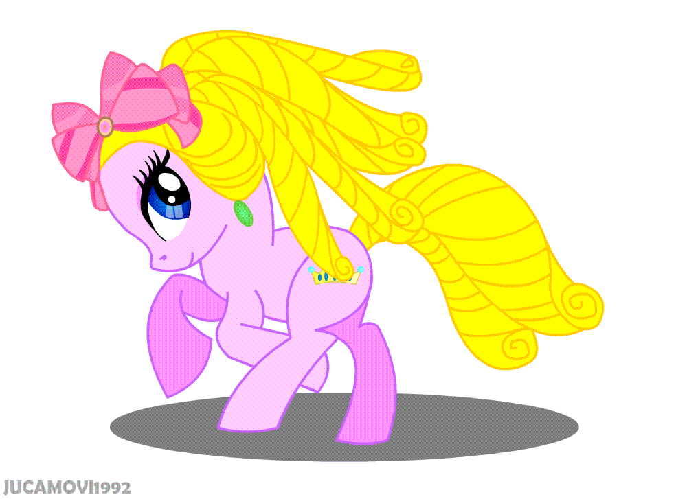 Size: 1000x727 | Tagged: safe, artist:jucamovi1992, animated, marie antoinette, ponified, run cycle, running, solo, the rose of versailles