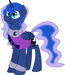 Size: 6000x6942 | Tagged: safe, artist:hourglass-vectors, artist:tetrapony, character:princess luna, character:vice principal luna, species:pony, my little pony:equestria girls, absurd resolution, clothing, equestria girls outfit, equestria girls ponified, female, ponified, simple background, solo, transparent background, vector, vice principal luna