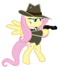Size: 1065x1239 | Tagged: safe, artist:kuren247, character:fluttershy, clothing, fedora, female, gangster, gun, hat, simple background, solo, suit, transparent background, vector