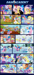Size: 1155x2508 | Tagged: safe, artist:sorcerushorserus, character:derpy hooves, character:firefly, character:fluttershy, character:rainbow dash, character:surprise, oc, species:bird, species:pegasus, species:pony, comic:dash academy, g1, american football, argie ribbs, autumn, baby ribbs, bag, beard, bipedal, board game, book, bowl, box, brolly, bubble, butt, calculator, cap, card, celebration, clock, clothing, cloud, cloudy, comic, couch, crosscut saw, curtain, curtains, facial hair, female, flying, forest, frozen, g1 to g4, game, generation leap, happy, hat, hiding, hind legs, homework, ice, ice pack, ice skating, karaoke, lake, leaf, leaves, male, mare, math, microphone, moustache, nose blowing, paper, paper bag, pencil, pizza, playing, plot, pond, popcorn, river, saw, scarf, semi-grimdark series, shampoo, shower, showers, sick, singing, skates, skating, smiling, snow, snow angel, snowfall, soap, stallion, stick, suggestive series, thermometer, tissue, tissue box, tree, trophy, water, we are the champions, whitewash, winter, you tried