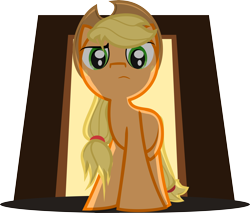 Size: 8000x6830 | Tagged: safe, artist:sharpieboss, character:applejack, absurd resolution, female, judging you, looking at you, perspective, solo