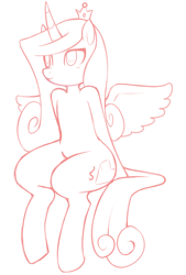 Size: 676x1000 | Tagged: safe, artist:redintravenous, character:princess cadance, female, solo, wide hips