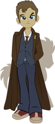 Size: 478x1080 | Tagged: safe, artist:rariedash, character:doctor whooves, character:time turner, my little pony:equestria girls, david tennant, doctor who, equestria girls-ified, humanized ponified human, male, solo, tenth doctor