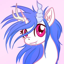 Size: 600x605 | Tagged: safe, artist:snickerlewdles, character:dj pon-3, character:vinyl scratch, species:draconequus, g4, draconequified, simple background, solo, species swap