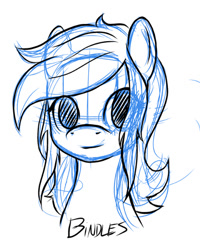 Size: 360x449 | Tagged: safe, artist:snickerlewdles, oc, oc only, oc:bindles, species:pony, g4, female, mare, sketch, solo