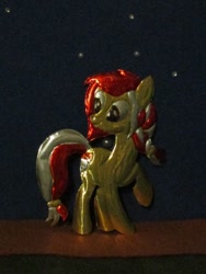 Size: 450x600 | Tagged: safe, alternate version, artist:malte279, oc, oc:colonia, species:earth pony, species:pony, g4, craft, embossing, mascot, metal foil