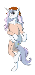 Size: 561x1200 | Tagged: safe, artist:tf-sential, character:fleur-de-lis, species:human, species:pony, species:unicorn, g4, human to pony, rule 63, simple background, solo, transformation, transparent background