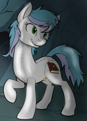 Size: 583x810 | Tagged: safe, artist:kaidandelrose, artist:tf-sential, oc, oc only, oc:spectra, species:earth pony, species:pony, g4, balloon pony, inanimate tf, inflatable, inflatable pony, solo, story in the source, story included, transformation