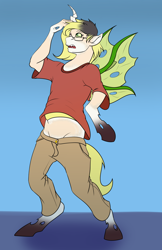 Size: 1400x2164 | Tagged: safe, artist:tf-sential, oc, species:changeling, g4, human to changeling, transformation