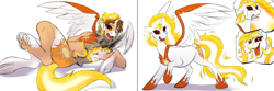 Size: 3840x1280 | Tagged: safe, artist:tf-sential, character:daybreaker, character:princess celestia, species:human, g4, armpits, human to pony, male to female, rule 63, transformation, transgender transformation