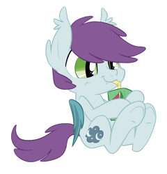 Size: 1240x1292 | Tagged: safe, artist:equestria-prevails, oc, oc only, oc:moon moon, species:bat pony, species:pony, cute, drinking, fangs, hoof hold, juice, juice box, simple background, sitting, smiling, solo, straw, transparent background, underhoof, vector