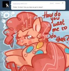 Size: 685x700 | Tagged: dead source, safe, artist:dhui, character:pinkie pie, ask tired pie