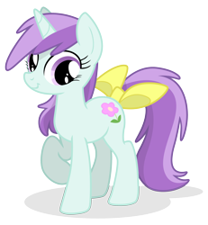 Size: 2400x2600 | Tagged: safe, artist:equestria-prevails, character:liza doolots, character:petunia, character:tootsie flute, species:pony, species:unicorn, g4, bow, cute, female, high res, mare, older, older tootsie flute, raised hoof, simple background, solo, tail bow, transparent background, vector