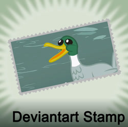 Size: 894x891 | Tagged: safe, artist:dtkraus, species:duck, deviantart, deviantart stamp, spoilered image joke