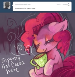 Size: 689x700 | Tagged: dead source, safe, artist:dhui, character:pinkie pie, ask tired pie, tumblr