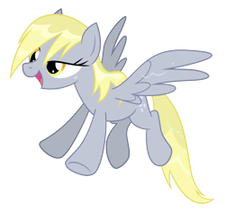Size: 1800x1700 | Tagged: safe, artist:equestria-prevails, character:derpy hooves, species:pegasus, species:pony, female, mare, simple background, solo, spread wings, transparent background, wet mane, wings