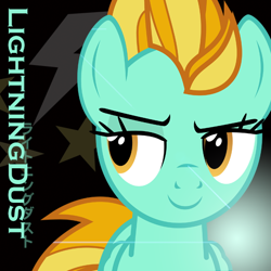 Size: 512x512 | Tagged: safe, artist:puetsua, character:lightning dust, species:pegasus, species:pony, avatar, english, female, japanese, smug, solo, text