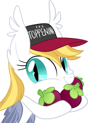 Size: 715x993 | Tagged: safe, artist:equestria-prevails, oc, oc only, oc:florence, species:bat pony, species:pony, baseball cap, bat pony oc, clothing, female, hat, mare, simple background, solo, top bat, top gun, top gun hat, transparent background, twiface, wrong neighborhood