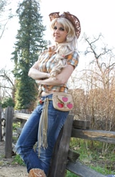 Size: 1330x2048 | Tagged: safe, artist:rose0fmay, character:applejack, species:human, cosplay, irl, irl human, photo, solo